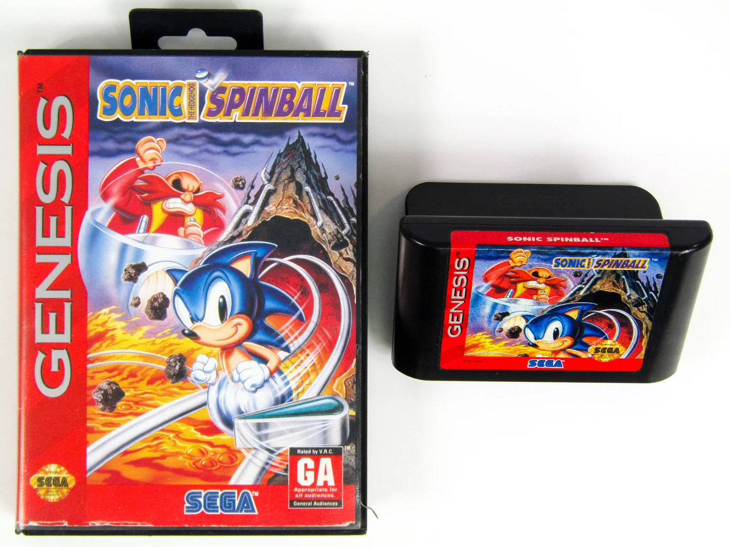 Sonic Spinball (damaged box)