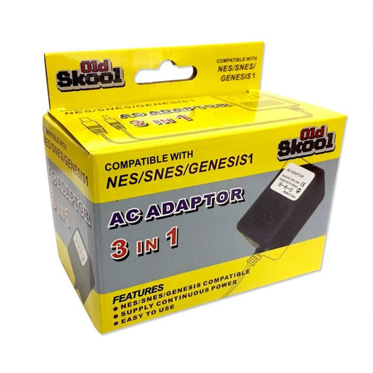 3-in-1 AC Adapter (SNES, NES, GENESIS 1)